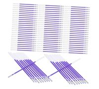 DIYEAH 100 Piezas Calor que desaparece la recarga de la pluma bolígrafo guía de puntada Pen de tela borrado de calor recarga de lápiz de costurera pluma de marcado de patrones Blue