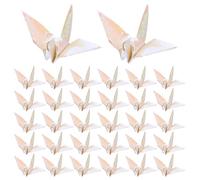 DIYEAH 100 Piezas Origami Paper Cranes Handmade Folded Crane Art For Wedding Party Shower Outdoor Decoration Pearl Pack