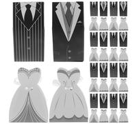 DIYEAH 100 piezas Unidades Cajas para Dulces Boda Cajas para Regalos Fiesta Papel Resistente Fácil Montaje para Invitados Bodas Detalles Novios