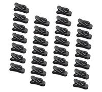 DIYEAH 100piezas Clip Para Cable De Auriculares De Plástico Negro Pinzas Giratorias Para Auriculares Para Proteger El Conector Jack Alámbricos