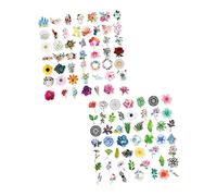 DIYEAH 100piezas Pegatinas De Flores para Diario Decorativas para Álbumes De Recortes DIY para Manualidades Pegatinas