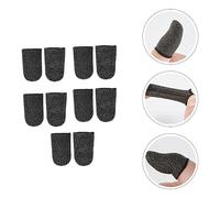 DIYEAH 10Piezas Manga de Dedo Transpirable para Táctil de Cubre Dedos Elásticos de Habilidades y Pantallas Color Negro