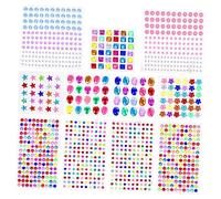 DIYEAH 11Hojas Pegatinas de Diamantes de Imitación Acrílicas Autoadhesivas para DIY de Adornos Brillantes para Manualidades y Decoración de Fomentan la Creatividad Infantil