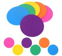 DIYEAH 12 Marcadores Planos de Disco para Entrenamiento de Fútbol, Material Plástico Antideslizante y Apilable, Ideales para Ejercicios Escolares y Prácticas Deportivas