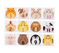 DIYEAH 12 Piezas Calcomanías Mensuales para Bebés Stickers de Crecimiento para Fotografía Decoración y Resistente al Agua para Shower y Cumple Mes