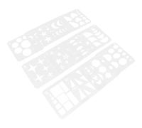 DIYEAH 12 Piezas Plantillas Geométricas Creativas para Conjunto Formas de Flores y Estrellas Plantillas de Plástico para Dibujo Artístico Manualidades y Pintura DIY