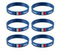 DIYEAH 12 Piezas Pulsera de Silicona Bandera del País Francia, Cómoda para Llevar, Material Resistente para Partidos Internacionales y Juegos Deportivos