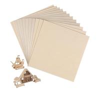 DIYEAH 12 Piezas Tableros de Madera sin para Manualidades Tablones de Álamo para Pintura y Modelado Creativo