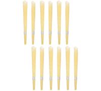 DIYEAH 12 Varillas de Aromaterapia para Oídos Grandes, Barra de Cera de Abejas Natural, Color Amarillo Claro Aroma a Bergamota, Paquete de 12 Unidades para Cuidado y Limpieza Doméstica