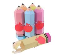 DIYEAH 12juegos Cajas de Obsequio para Lápices Cajas con Forma de Lápiz para Dulces Fiesta de Regreso Clases Primer Día de Escuela
