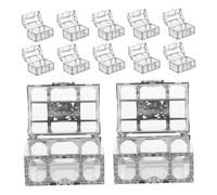 DIYEAH 12piezas Cajas De Dulces De Boda Reutilizables Cajitas Decorativas Para Fiestas Forma De Cofre Del Tesoro Para Cajitas De Recuerdo De Bodas y Celebraciones