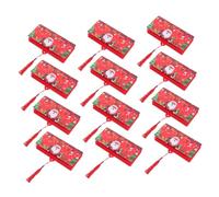 DIYEAH 12piezas Sobres Rojos Navideños de Ranuras para Almacenamiento de Dinero Organizador de Regalos para Navidad para Fiestas de Fin de Año