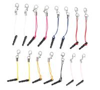 DIYEAH 15Piezas Encanto con Broche de Langosta y Tapones Antipolvo Teléfonos Móviles de Colores Accesorios Decorativos Celulares Llaveros