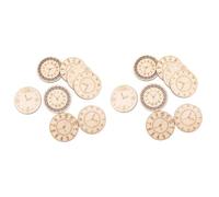 DIYEAH 16 Piezas patrón de reloj decoraciones de madera adorno artesanal etiqueta de la pared decoración manualidades madera Manualidades con madera Bricolaje y manualidades Bambú