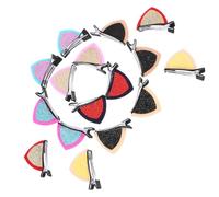 DIYEAH 16 Pinzas Cabello Orejas de Gato Color Aleatorio para Mujer y Niña Que No Dañan el Pelo Accesorios Delicados de Aleación Ideales para Fiestas y Bodas