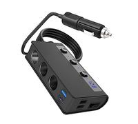 DIYEAH 180W Divisor USB Mechero Adaptador de Independiente y Protección de Seguridad para Dvr