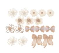 DIYEAH 18piezas Flores de Lino para Manualidades DIY Accesorios Duraderos de Flores de Arpillera Decoración Creativa para Hogar y Eventos de Artificiales de Lino