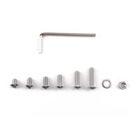 DIYEAH 190 Piezas Tornillos y Tuercas de Acero Inoxidable M5, Cabeza Hueca Redonda, Caja de Almacenamiento y Llave, para Madera y Electrónica
