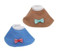 DIYEAH 2 Collares Protectores Antimordeduras para Aves de Compañía Tamaño M Diseño Colores Azul y Marrón Fabricados Material Seguro y Cómodo Ideales para Loros y Color Color Aleatorio