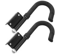 DIYEAH 2 Ganchos de Metal Resistentes para Escaleras Extensibles, Gancho de Escalera para Techo, Aleación de Aluminio, Negro, Apertura Máxima 7cm, para Oficina y Hogar