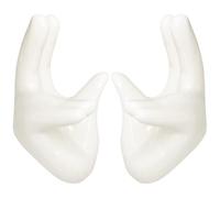 DIYEAH 2 Hueveras de Cerámica Forma de Mano, Pequeñas para Huevos Cocidos, Expositor Decorativo para Desayuno y Mesa del Hogar, Porta Huevos Práctico y Elegante