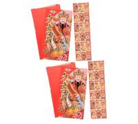DIYEAH 2 Juegos Año Nuevo De La Riqueza Sobre Rojo Papel De Seda Rosa Paquete Decoración China Sobres Rojos Zodiaco Sobres Chinos Para Dinero Sobres De Año Papel Chino 50 Uds * 2