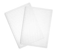 DIYEAH 2 juegos de plantillas para diario: Herramienta de dibujo de líneas paralelas con espaciado de 1 cm - Regla de plástico para caligrafía, letras y dibujo - Plantilla para proyectos de