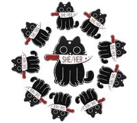 DIYEAH 2 Juegos Encantos De Gato Cat Katcher Charms Colgantes Encantos Accesorios De Joyería De Bricolaje Encantos Del Collar Dijes Para Hacer Pulseras Acrílico Black 10 Uds * 2