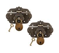DIYEAH 2 Juegos Localización decorativa retro cerradura en forma de oso cerradura metalica antigua pasador de pestillo vintage cerrojo decorativo vintage cerrojo de metal Aleación de zinc