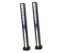 DIYEAH 2 Juegos Luces LED de RGB por Voz para Coche Luz USB Recargable con Control de Sonido Decoración Interior Colorida y Creativa