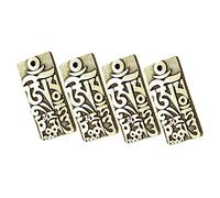 DIYEAH 2 Juegos Proverbios De Seis Caracteres Accesorio De Decoración Dijes Para Pulseras Encantos Del Llavero Joyas Adornos Colgantes De Llaves Colgante De Amuleto Cobre 4 Uds * 2