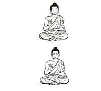 DIYEAH 2 Pegatinas Decorativas De Estatua De Buda para Pared Papel Tapiz para Sala De Estar