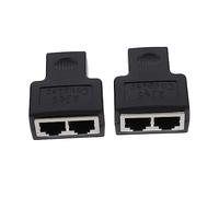 DIYEAH 2 Piezas Adaptador Ethernet Splitter Conector de Acoplamiento para Uso Escolar y Compartición de Línea