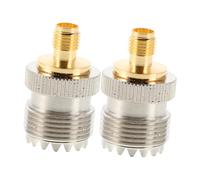 DIYEAH 2 Piezas Adaptador para Interfono Uhfk Conector SMA Acoplador de Señal Pasante Repuesto Resistente y Fácil de Instalar para Comunicación Duradera