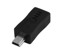 DIYEAH 2 Piezas Adaptador USB Mini Macho Micro Hembra Convertidor Compacto para Carga y Transferencia Diseño Portátil Negro Compatible con Móviles y Cámaras