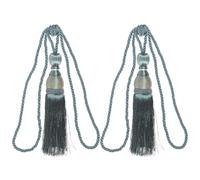 DIYEAH 2 Piezas Alzapaños de Cortina con Borlas Delicadas Cuerda Decorativa para Sujetar Cortinas de Azul Profundo Diseño Elegante y Fácil de Usar para Decoración de Hogar