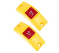 DIYEAH 2 Piezas Botón de Alerta de Bajada para Autobús, Dispositivo de Recordatorio de Pasajeros Instalación Fácil y Plástico Amarillo para Pasamanos en Buses