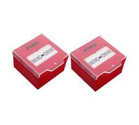 DIYEAH 2 Piezas Botón de Emergencia Rojo para de Interruptor Manual de Alarma con Restablecimiento para Panel de Fácil Instalación y Resistente para Seguridad Hogar y Oficina