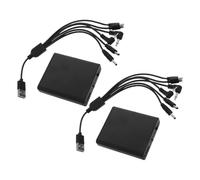 DIYEAH 2 Piezas Caja de Fuente de Alimentación Externa para Caja Fuerte de Seguridad Batería de Respaldo, Plástico Negro, Fácil Reemplazo de Batería para Hogar y Tienda
