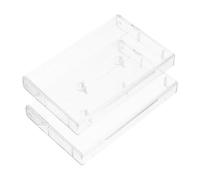 DIYEAH 2 Piezas Caja Organizadora Transparente para Casetes Estuche Protector de Plástico Duradero para Cintas de Audio Almacenamiento Compacto y Visible para Colecciones de Grabación de