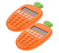 DIYEAH 2 Piezas Calculadora Portátil Dígitos Diseño Zanahoria Unidades Calculadora Electrónica Práctica para Oficina y Estudiantes Pantalla Funciones Básicas de Cálculo