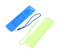 DIYEAH 2 Piezas Carcasa de Silicona para de TV Protección Antideslizante Compatible con Fire TV Stick Color Verde Fosforescente y Azul Completo Botones y