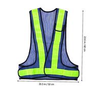 DIYEAH 2 Piezas Chaleco Reflectante Ajustable de Seguridad Alta Visibilidad para Ciclismo y Trabajos Malla Ligera Azul para Protección Diurna y Nocturna