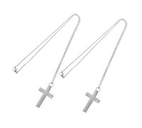 DIYEAH 2 Piezas Colgante De Cenizas Acero Inoxidable Collar Cruz Conmemorativa Urna Para Cenizas Humanas Joyería De Cremación Unidades