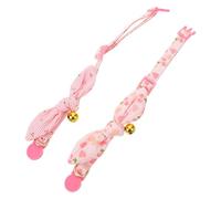 DIYEAH 2 Piezas Collar para Perro para Niña Ajustable Collar para Mascota con Dije de Campana Joyería para Cachorros Hembra para Sesión de Fotos de Aniversario