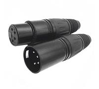DIYEAH 2 Piezas Conector XLR de Macho y Hembra Plug de Reemplazo para Micrófono Compatible con Conexiones de Audio y DMX para Mezcladoras y Altavoces