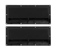 DIYEAH 2 Piezas Cubierta de Ventilación de Escape de Plástico Negro | Instalación Fácil, Diseño Minimalista Moderno, para Pared Exterior y Salida de Campana, Uso en Baño