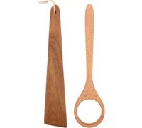 DIYEAH 2 piezas de espátula de madera para masa de pan y palito para remover masa madre, espátula para de pizza de 30 cm para mezclar, accesorio de repostería hecho a mano