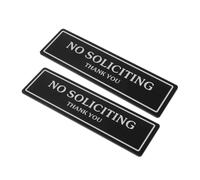 DIYEAH 2 Piezas de puerta prohibidas no solicitar colgador de puerta no hay señal de solicitud para la casa letrero puerta tienda sin placa de solicitud Acrílico Negro