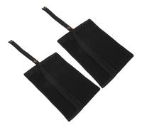 DIYEAH 2 Piezas Estuche Enrollable de Lona Negra con 5 Ranuras, Compacto y Protector para Pinceles y Lápices, Adecuado para Artistas y Estudiantes Escuela o Viaje